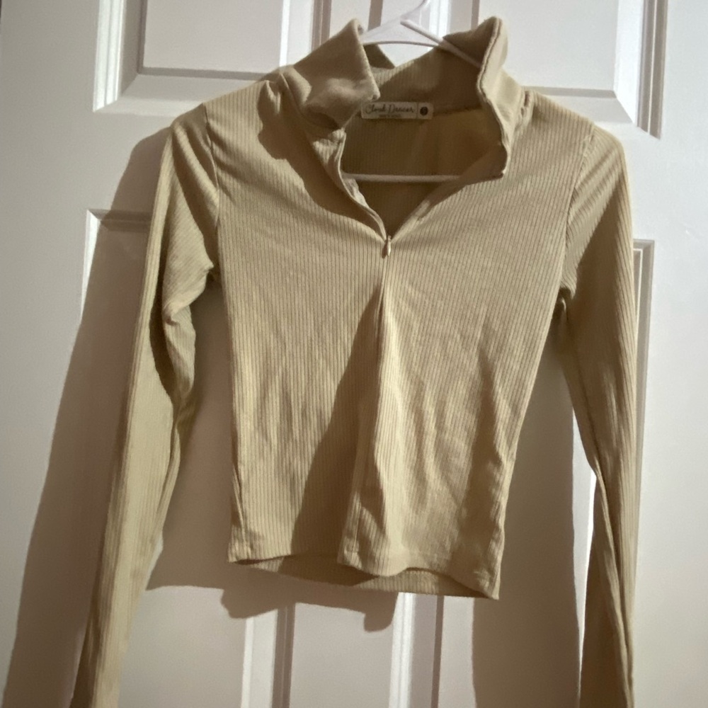 Elegant Cream Long Sleeve Top